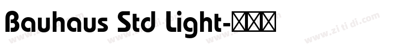Bauhaus Std Light字体转换